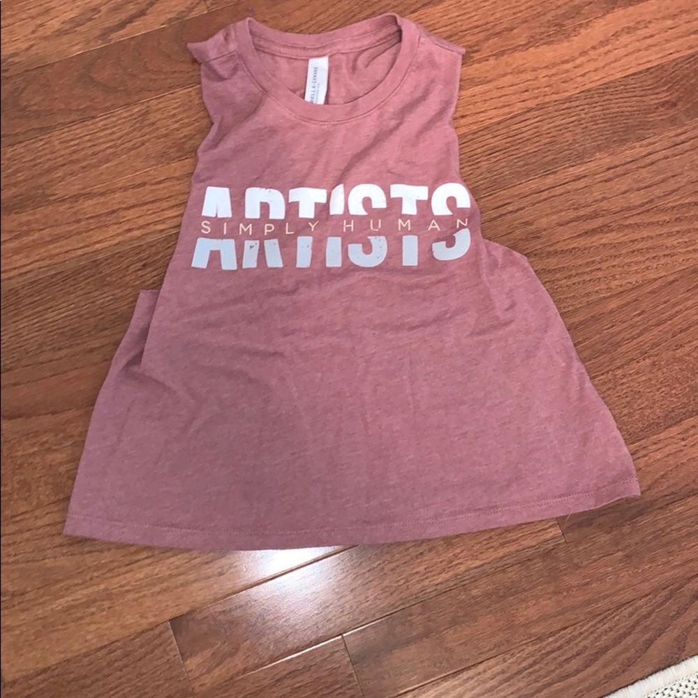 Cute Artists Simply Human crop tank